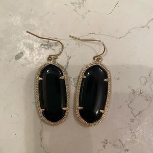 Kendra Scott Elle Gold Drop Earrings In Black
